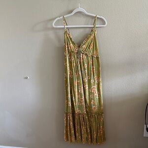 Lucky Brand Olive Floral Dress